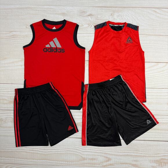 adidas Other - Adidas Reebok Boys M 10-12 Athletic Tank Top Shirt Short Lot Of 4 Summer Outfit